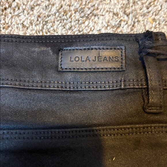 NEW Lola Jeans-Billie High-Rise Bootcut Black Coated Stretch Denim Women's 30 - Picture 10 of 12